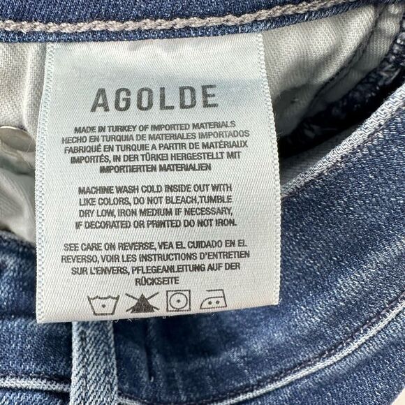 AGOLDE Sophie High Rise Raw Hem Crop Skinny‎ Denim Jean Size 27 Style A018-3005. - Picture 6 of 13